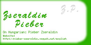 zseraldin pieber business card